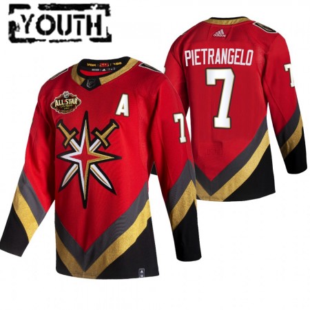 Camisola Vegas Golden Knights Alex Pietrangelo 7 2022 NHL All-Star Reverse Retro Authentic - Criança